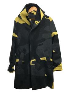 1piu1uguale3◆big camo neck zip coat/コート/5/ウール/BLK/カモフラ