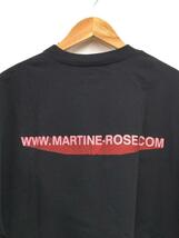 MARTINE ROSE◆LOGO OVERSIZED T-SHIRT/Tシャツ/S/コットン/BLK/MRSS22-621HM_画像7