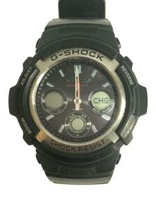 CASIO◆ソーラー腕時計・G-SHOCK/デジアナ/BLK