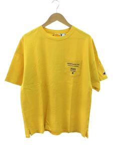 Champion◆Tシャツ/L/コットン/YLW/無地/C8-T325