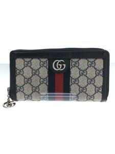 GUCCI◆オフィディア/GGスプリーム/長財布/-/ネイビー/523154