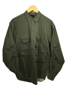 DAIWA◆TECH ANGLERS SHIRTS L/S/M/ポリエステル/KHK/無地/BE-85021W