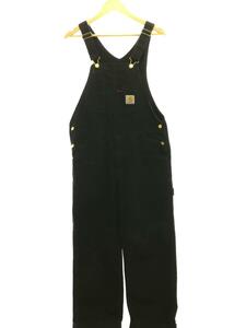 Carhartt◆bib overall/ビブオーバーオール/30/コットン/ブラック