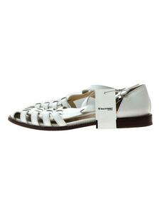 Steven Alan◆23SS/LEATHER MESH SANDALS/サンダル/38/WHT/レザー/14516