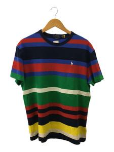 POLO RALPH LAUREN◆Tシャツ/M/コットン/マルチカラー/マルチボーダーTシャツ/CLASSIC FIT