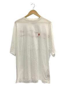 MARCELO BURLON COUNTY OF MILAN◆半袖Tシャツ/L/コットン/WHT/ワンポイント刺?