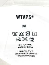 WTAPS◆Tシャツ/M/コットン/WHT/無地_画像3