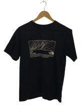 THE NORTH FACE◆S/S HALF DOME TOPO TEE_ショートスリーブハーフドームトポティー/M/コットン/BLK_画像1