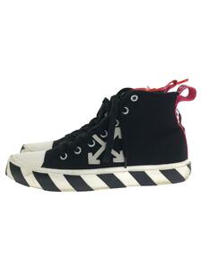 OFF-WHITE◆ハイカットスニーカー/-/BLK/キャンバス