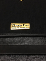 Christian Dior◆ハンドバッグ/チェーンバック/フラップ/キャンバス/ブラック/トロッター柄/総柄/OLD_画像3