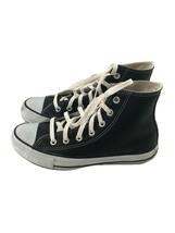 CONVERSE◆LEATHER ALL STAR HI/ハイカットスニーカー/24.5cm/BLK/レザー/1b908_画像1