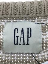 GAP◆セーター(厚手)/XL/コットン/カーキ/ボーダー/90S/oldGAP_画像3