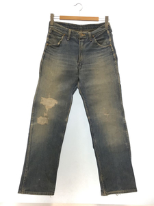 WRANGLER◆ボトム/-/コットン/IDG/60s～/GRIPPER/リペア有