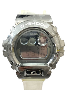 CASIO◆クォーツ腕時計_G-SHOCK/デジタル/ラバー/SLV/CLR