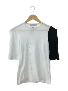FACETASM◆Tシャツ/1/コットン/白/ホワイト/左袖黒