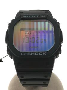 CASIO◆クォーツ腕時計/デジタル/ラバー/マルチカラー/BLK/SS/DW-5600SR