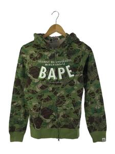 A BATHING APE◆ジップパーカー/S/コットン/GRN/カモフラ/001ZP9732936