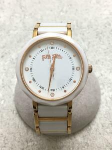 Folli Follie* quartz wristwatch / analogue / stainless steel /WHT/WHT/WF14R034BS