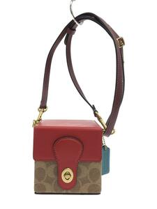 COACH◆Lunar New Year Square Bag /ショルダーバッグ/レザー/RED/C2442