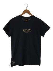 SKULL FLIGHT◆Tシャツ/S/コットン/BLK/無地