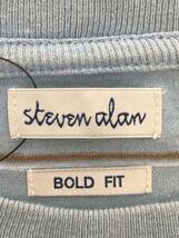 Steven Alan◆Tシャツ/S/コットン/ブルー/青/ボーダー/8117-241-0268/BOLD FIT/クルーネック/セレク_画像3