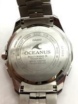 CASIO◆ソーラー腕時計・OCEANUS/アナログ/-/BLK/SLV/OCW-S3400-1AJF_画像3