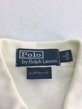 POLO RALPH LAUREN◆ポロシャツ/S/コットン/WHT/ボーダー/首元に黄ばみあり_画像3