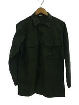 US.ARMY◆長袖シャツ/15.5/コットン/KHK/無地/OG107/ユーティリティシャツ/70s/USMCステンシル_画像1