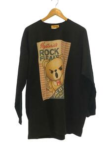 HYSTERIC GLAMOUR◆長袖カットソー/FREE/コットン/BLK/01223cl01