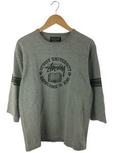 STUSSY◆長袖Tシャツ/M/コットン/GRY