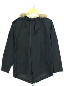 STUSSY◆00S～/AUTHENTIC OUTER GEAR/60/40クロス/マウンテンパーカ/S/コットン/ブラック
