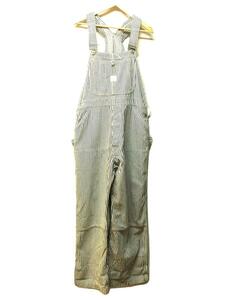 POST OVERALLS◆オーバーオール/S/デニム/IDG/ストライプ