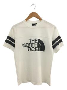 THE NORTH FACE◆S/S MESH LOGO TEE_ショートスリーブメッシュロゴティー/M/ポリエステル/WHT