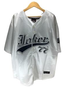JOKER/ベースボールシャツ/XL/ポリエステル/WHT/無地