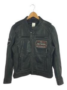 HARLEY DAVIDSON◆レザージャケット・ブルゾン/M/レザー/BLK/97195-18ac