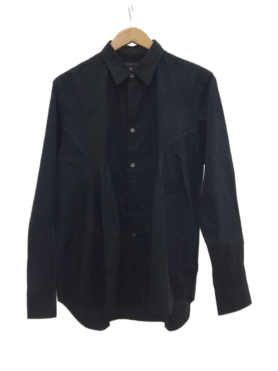 COMME des GARCONS HOMME PLUS◇長袖シャツ/S/コットン/BLK/無地/PF