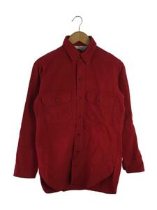 Woolrich◆ネルシャツ/S/コットン/レッド/60～70S/白タグ