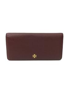 TORY BURCH◆長財布/レザー/BRD/無地/レディース/10009171/ボルドー/トリーバーチ