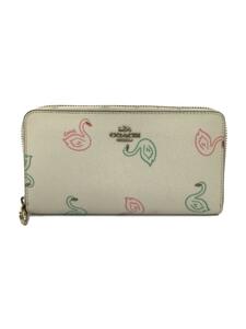 COACH◆長財布/スワン柄/WHT/アニマル/レディース/L2132