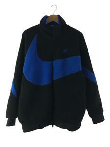 NIKE◆フリースジャケット/XXLル/BLK/無地/BQ6546-017/BIG SWOOSH BOA JACKET