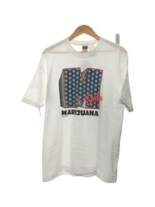 FRUIT OF THE LOOM◆90s/DOG EAT DOG/MARIJUANA/96年コピーライト/Tシャツ/XL/コットン/WHT