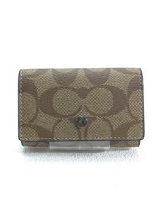 COACH* key case /PVC/BRW/ total pattern / men's /78675