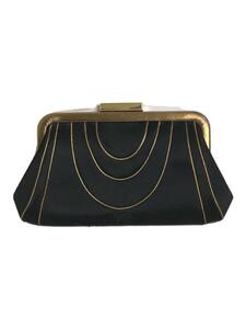 ANYA HINDMARCH* clutch bag / leather /BLK/ plain 