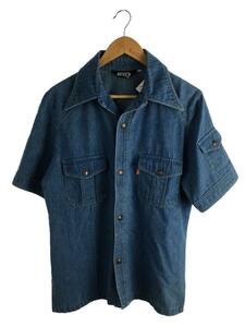 Levi’s◆半袖シャツ/M/コットン/BLU/～80s/Levis for men