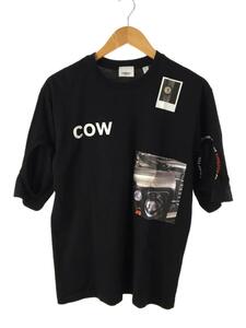 BURBERRY LONDON◆Tシャツ/COW T-SHIRT/XS/コットン/BLK/4560521