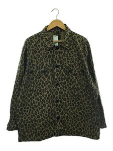 WACKO MARIA◆LEOPARD ARMY SHIRT/M/コットン/BRW/レオパード