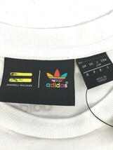 adidas◆Tシャツ/M/コットン/WHT/プリント_画像3