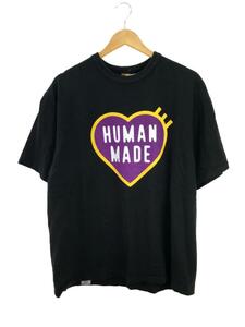 HUMAN MADE◆Tシャツ/-/コットン/BLK/無地