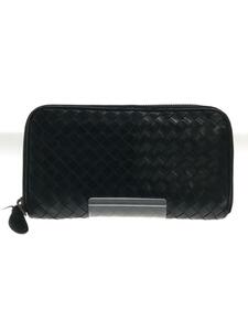 BOTTEGA VENETA◆イントレチャート/長財布/レザー/BLK/無地/メンズ/114076 v4651 1000