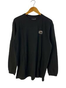 ATMOS◆長袖Tシャツ/ロンT/XL/コットン/ブラック/無地/ARTR22-006/バックロゴ